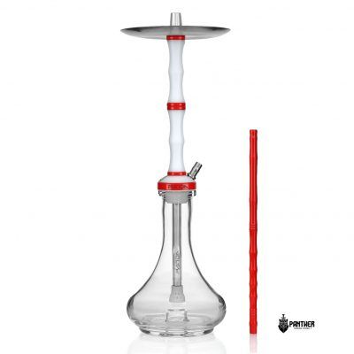 Panda Hookah White Red